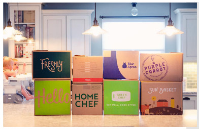 images of boxes of commercially delivered food