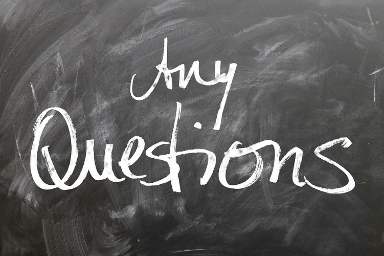 [image of 'Any Questions' written in chalk on a blackboard]